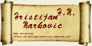 Hristijan Marković vizit kartica